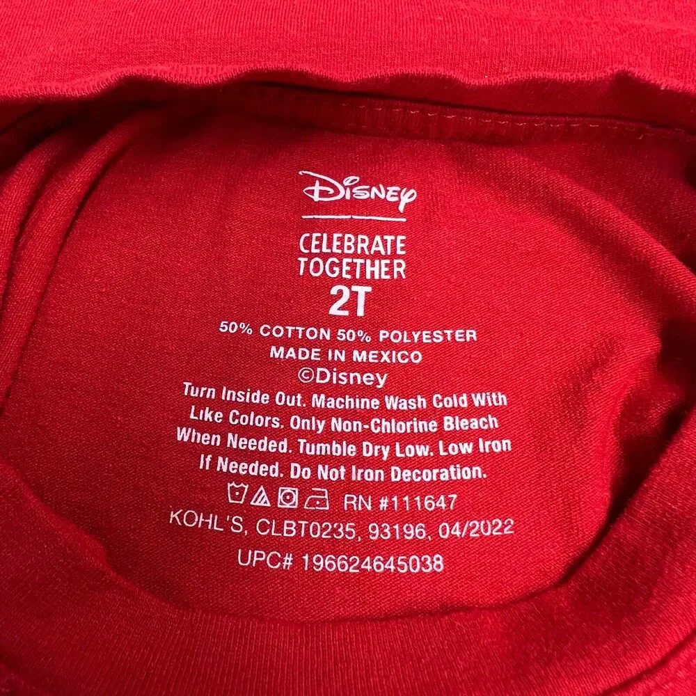 Disney Minnie Mouse Red T-Shirt Girls Minnie‎ Mouse Fourth of July Bow 2T